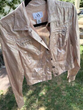 Armani Exchange jacket/shirt sparkly pink super lightweight
